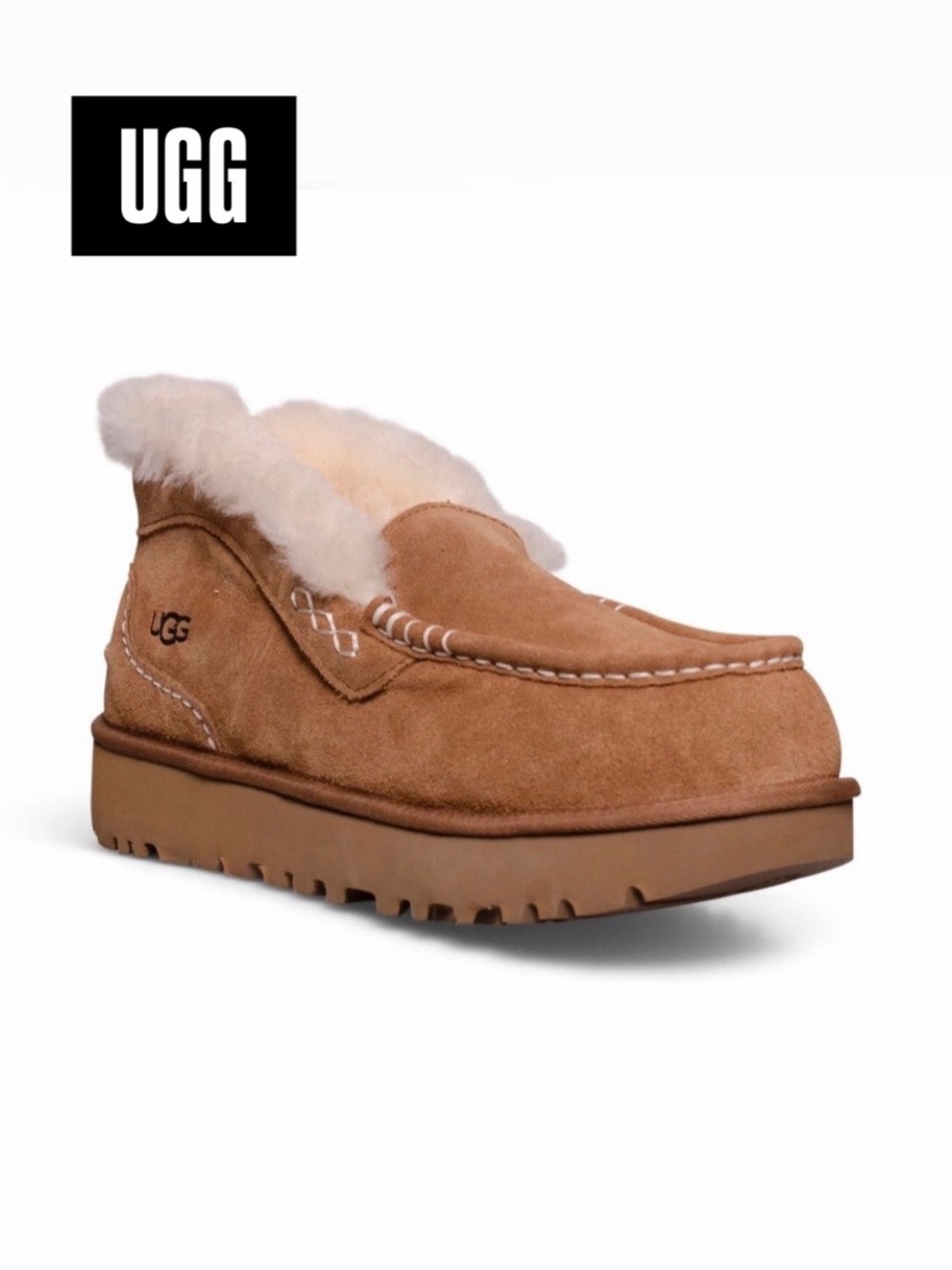 UGG Ansley Parc Chestnut Slippers - Women's  Sz 9 NWT